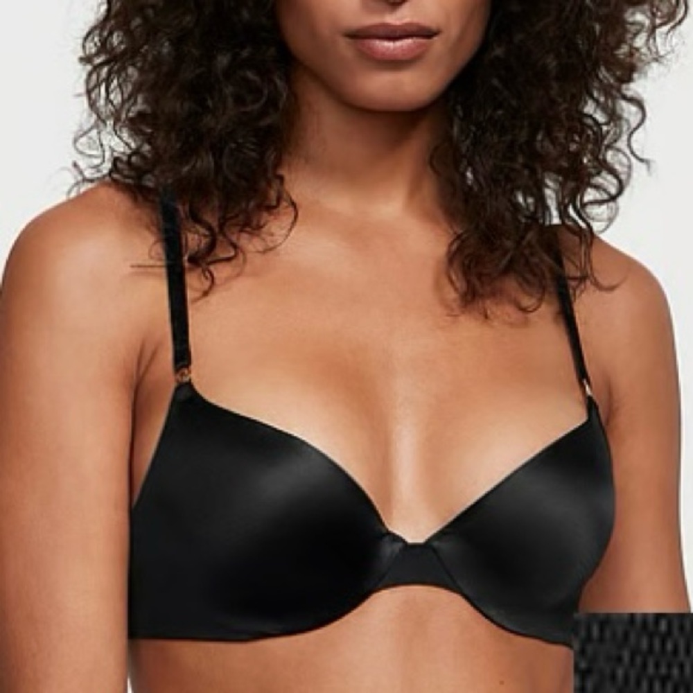 NWOT Victoria’s Secret Icon Smooth Push-Up Demi Bra | 34DDD (F) | Black